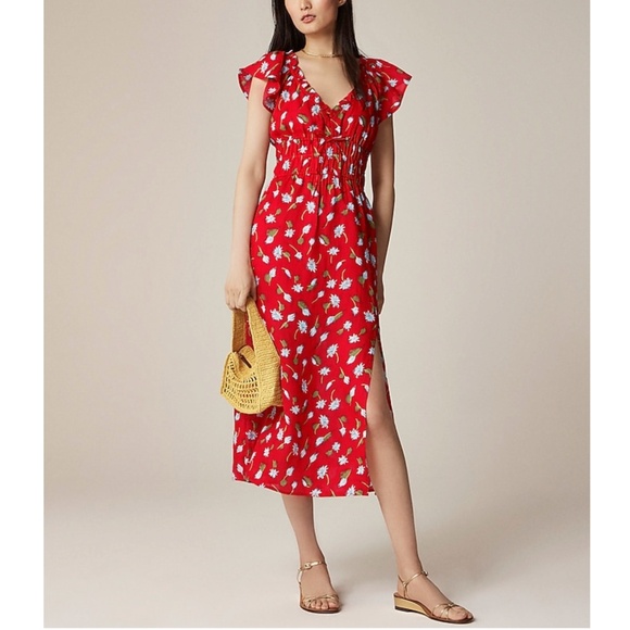 NWOT J. Crew Palermo Floral Dress in Ramie Size Medium - Picture 1 of 16